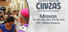 Missas na Quarta-feira de Cinzas, na Catedral Metropolitana de Goiânia