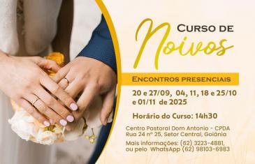 Abertas as inscrições para o Curso de Noivos 2025